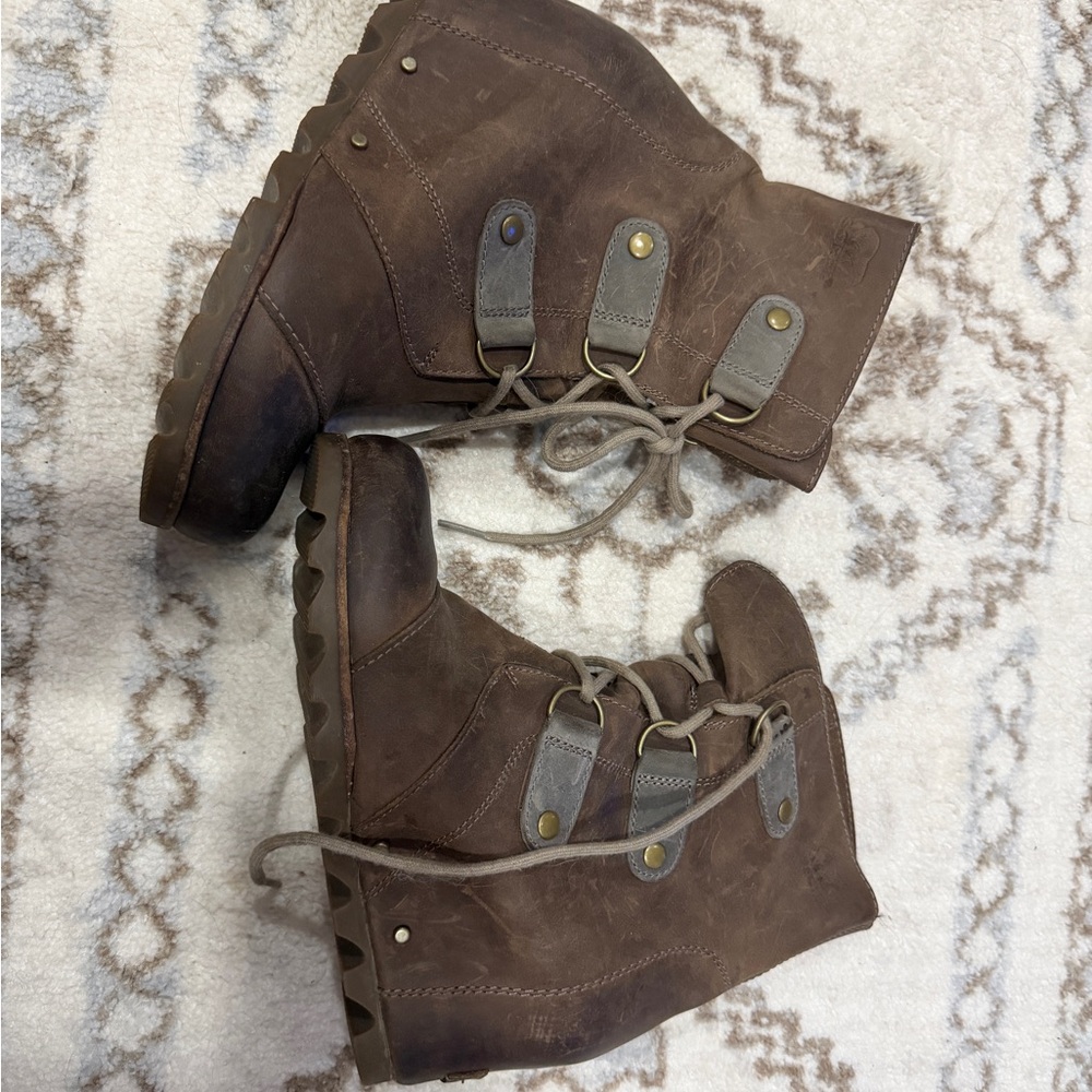 Sorel Brown Ankle Boots